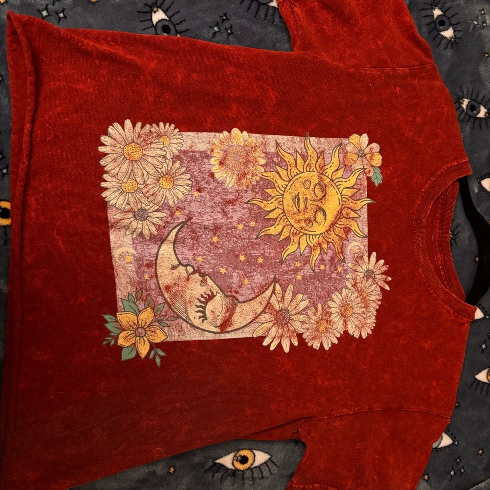 Sun & Moon Kids Tee - Red